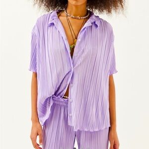 Urban Outfitters Lilac Plisse Shirt